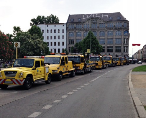 Einsatz vor Ort mit 7 Fahrzeugen aus dem Fuhrpark